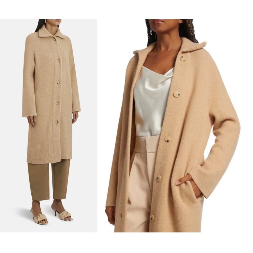 VINCE Wool-Alpaca Blend Knit Cardigan Coat - Size 2XL - Picture 3 of 10